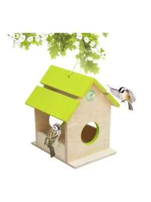 PetNest Wild Hanging Bird Feeder Chabutra Gift idea for Outside, Patio, Backyard, with Free Hanging (Green Chabutra)