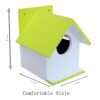 Hellonz Bird House for Sparrow, Budgies & Finches with Air Ventilation and Mounting Hook (Pack of 8) (Light Green) 1