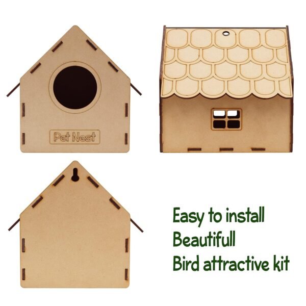 PetNest Art Craft Wood Toys 3-D Painting Puzzle Bird House DIY Wooden Assembly Building Kit for Kid Children Educational Fun Creative Gifts Visit the PetNest Store